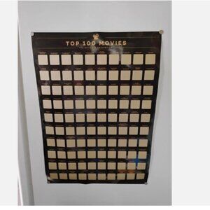 Top 100 Movies Scratch Off Poster 100 Must-See Movies All Time Top Films New